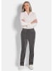 GOLDNER Joggpants Freizeithose SARA in Veloursleder-Optik in grau