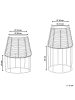 Beliani 2er-Set Indoor Blumentopf BORAGO in Braun