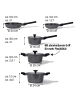 Stoneline SMART Kochgeschirr-Set 8-teilig 18/20/24, abnehmbarer Griff in Anthrazit