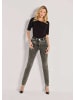 MADELEINE Schmale Jeans mit Used-Waschung in grey