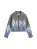 Marc O'Polo DENIM Jacquard-Cardigan cropped in Medium Grey