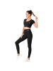 YEAZ CLUB LEVEL SET Top + Leggings in schwarz