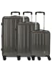 Check.In London 2.0 Trolley-Set 3tlg. (orange) in carbon schwarz