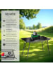 tectake Aluminium Campingtisch Bastian 120 x 70,5 x 58 – 79 cm, schwarz