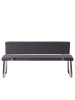 home24 Sitzbank Marco II in Anthrazit / Schwarz