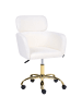 Beliani Bürostuhl ALENA in Weiß/Gold - (W) 60 x (H) 84 x (L) 60 cm