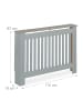 relaxdays Heizkörperverkleidung in Grau - (B)112 x (H)83 x (T)19 cm