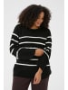 KAFFE curve Strickpullover KCerina Regular fit in Black Chalk Stripe