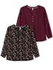 sheego Tunika in aubergine + schwarz-gemustert