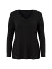MIAMODA Langarmshirt in schwarz