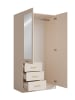 Feldmann-Wohnen Kleiderschrank Konso sandbeige 101 / 58 / 200,5cm