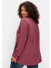 sheego Langarmshirt in brombeer-meliert
