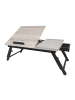 relaxdays Laptoptisch in Grau/ Schwarz
