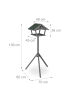 relaxdays Vogelfutterhaus in Grau/ Grün - (B)70 x (H)139 x (T)60 cm