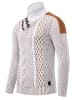 Rusty Neal Stehkragen Grobstrick Pullover in Weiß