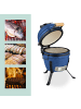 relaxdays Kamado Grill in Blau - Ø 32 cm