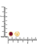 Rafaela Donata Ohrstecker Sterling Silber gelbvergoldet Rubin in gelbgold