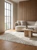 KADIMA DESIGN Hochflor-Teppich fussbodenheizung-geeignet TALLA Rautenmuster gewebt in Creme