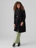 Vero Moda Eleganter Mantel mit Bindegürtel Legere Coat Winterjacke in Schwarz