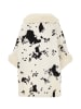 Usha Women Poncho in Wollweiss Schwarz