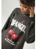 Aniston CASUAL Sweatshirt in anthrazit-weiß-rot-grün-schwarz