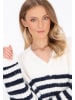 DreiMaster Women Sweater in offwhite navy