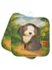 Mr. & Mrs. Panda Potholder Hund Entspannen Design ohne Spruch in Weiß
