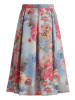 Vera Mont Faltenrock mit Jacquard in Blue/Rosé