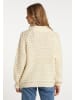 IZIA Damen Strickpullover in Wollweiss
