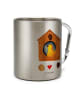 Mr. & Mrs. Panda Edelstahltasse Vogel Haus ohne Spruch in Silber