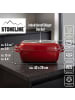 Stoneline Bräter Schmortopf 43x26 cm | mit Deckel in Rot