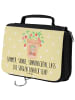 Mr. & Mrs. Panda Kosmetiktasche Sommerfreude mit Spruch in Gelb Pastell