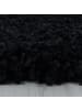 KADIMA DESIGN Teppich Hochflor Shaggy Waschbar Einfarbig SPREE Strapazierfähig in Schwarz