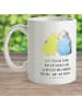 Mr. & Mrs. Panda Campingbecher Wellensittich Liebe mit Spruch in Weiß