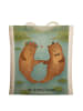 Mr. & Mrs. Panda Shopping Tasche Hochzeit Otter Design ohne Spruch in Weiß