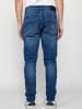 KOROSHI Jeans mit niedrigem Bund und schmaler Passform in blau