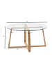 FineBuy Couchtisch in Transparent / Glas / 78x78x41