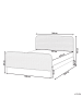 Beliani Doppelbett GONFARON in Schwarz/Braun - (W) 166 x (H) 108 x (L) 209 cm