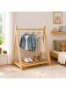 relaxdays Kinderkleiderständer in Natur - (B)112 x (H)111,5 x (T)48 cm