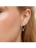 Lulu & Jane Creolen aus Messing mit Glaskristall in silber