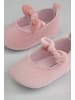 Coccodrillo Baby-Samt-Ballerinas in rosa