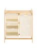 Beliani Wäschekorb TOROTAL in Weiß/Braun - (W) 94 x (H) 78 x (L) 33 cm