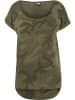 Urban Classics T-Shirt in olive camo
