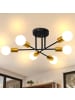 ZMH Deckenleuchte 6-flammige E27 in gold Retro Flurlampe