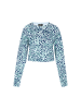 faina Women Sweater in light blue navy jelly mint
