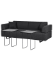 Beliani 3-tlg 3-Sitzer Sofa SOKNA in Schwarz