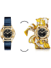 Versace Schweizer Uhr Medusa Frame Goldfarben in blau