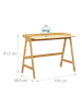 relaxdays Schreibtisch in Natur - (B)107 x (H)81,5 x (T)48,5 cm