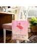 Mr. & Mrs. Panda Tasche Flamingo Yoga mit Spruch in Aquarell Pink