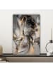 MuchoWow Leinwand bilder Abstrakte Kunst gold grau (BxH)